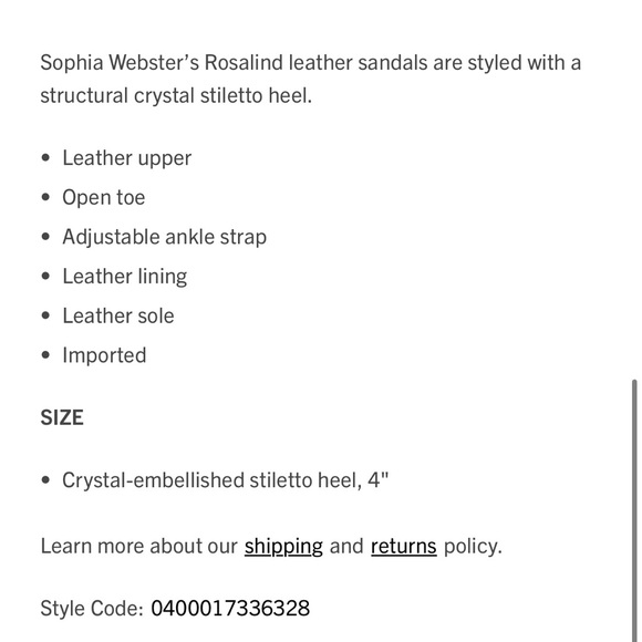 Sophia Webster Rosalind Crystal Leather Strappy Sandals - Picture 4 of 9